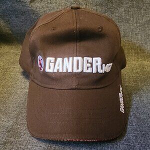 Gander Mountain We Live Outdoors Brown Embroidered Logo Strap Back Hat